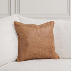 SLD Leather Dumont Chestnut Multiple Sizes Throw Pillow (Set of 2) - Ornate Home