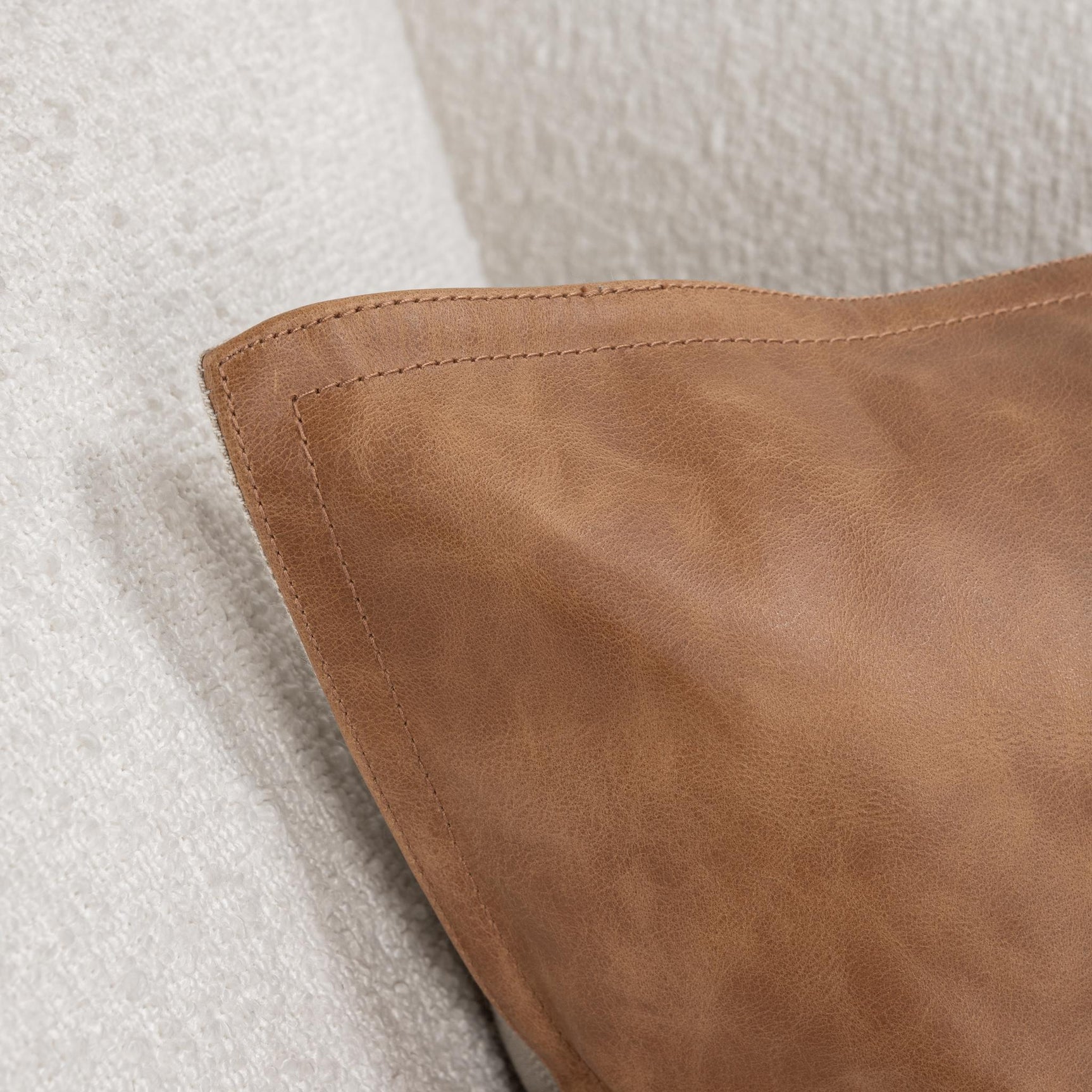 SLD Leather Dumont Chestnut Multiple Sizes Throw Pillow (Set of 2) - Ornate Home