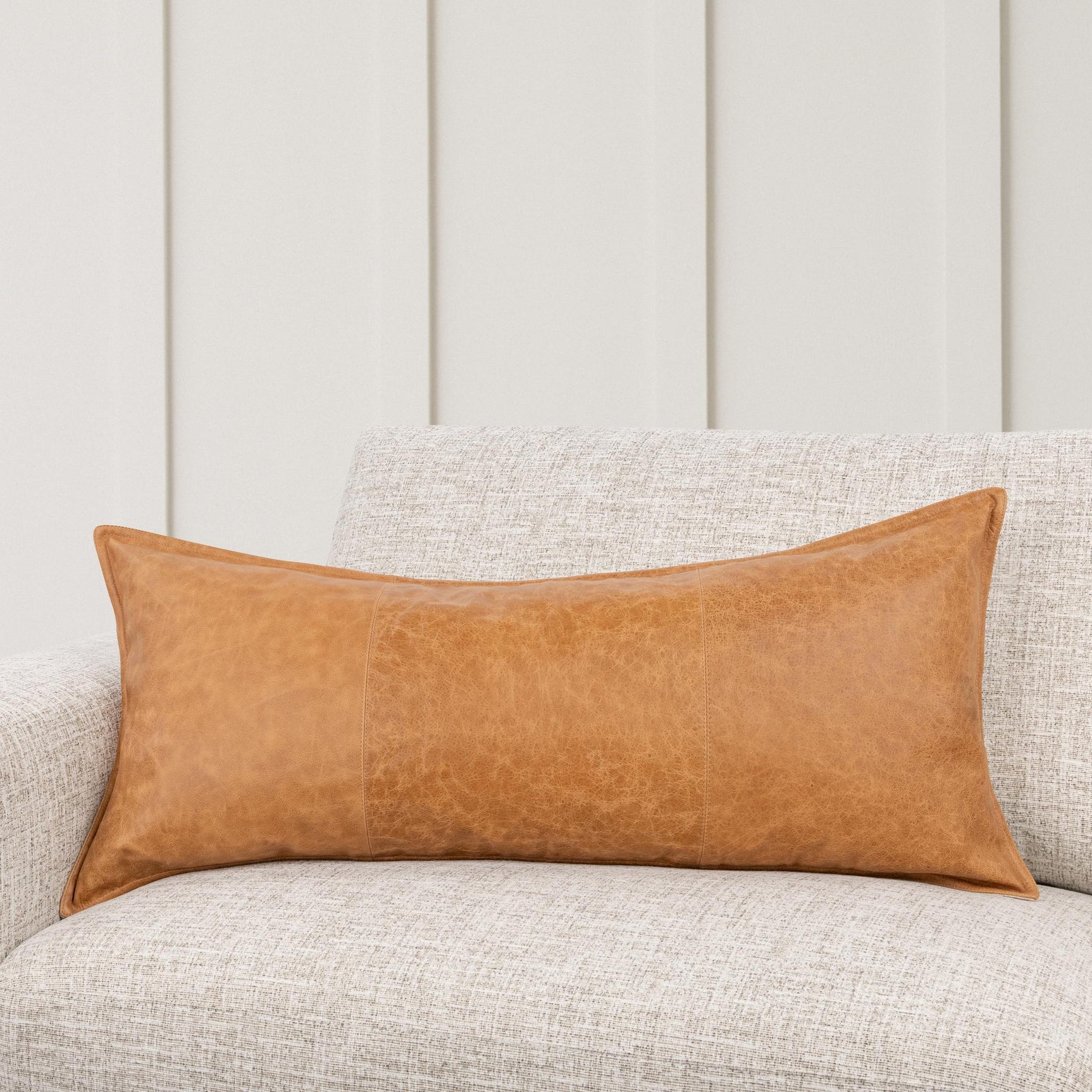 SLD Leather Dumont Chestnut Multiple Sizes Throw Pillow (Set of 2) - Ornate Home