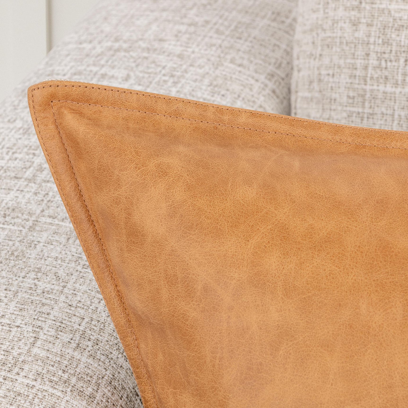 SLD Leather Dumont Chestnut Multiple Sizes Throw Pillow (Set of 2) - Ornate Home