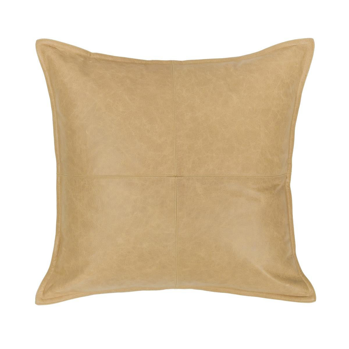 SLD Leather Golden Wheat Multiple Sizes Throw Pillow (Set of 2) - Ornate Home