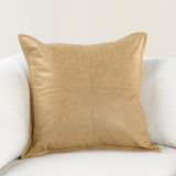 SLD Leather Golden Wheat Multiple Sizes Throw Pillow (Set of 2) - Ornate Home
