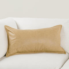 SLD Leather Golden Wheat Multiple Sizes Throw Pillow (Set of 2) - Ornate Home