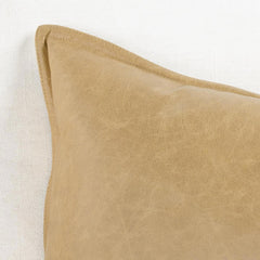 SLD Leather Golden Wheat Multiple Sizes Throw Pillow (Set of 2) - Ornate Home