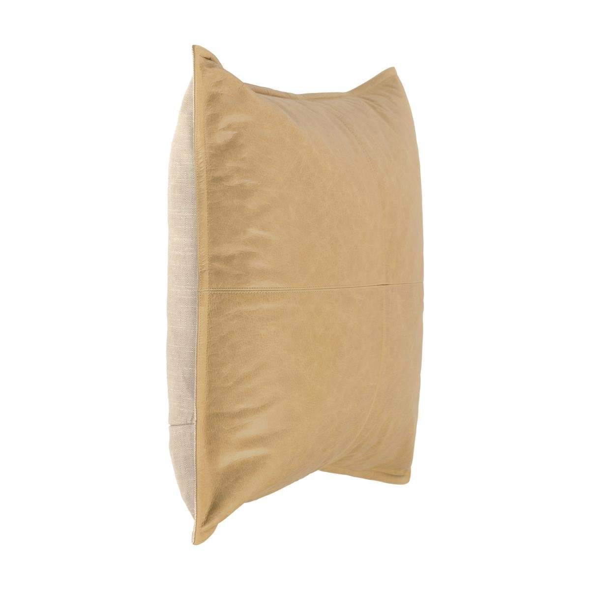 SLD Leather Golden Wheat Multiple Sizes Throw Pillow (Set of 2) - Ornate Home