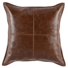SLD Leather Kona Brown Multiple Sizes Throw Pillow (Set of 2) - Ornate Home