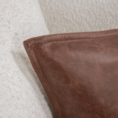 SLD Leather Kona Brown Multiple Sizes Throw Pillow (Set of 2) - Ornate Home