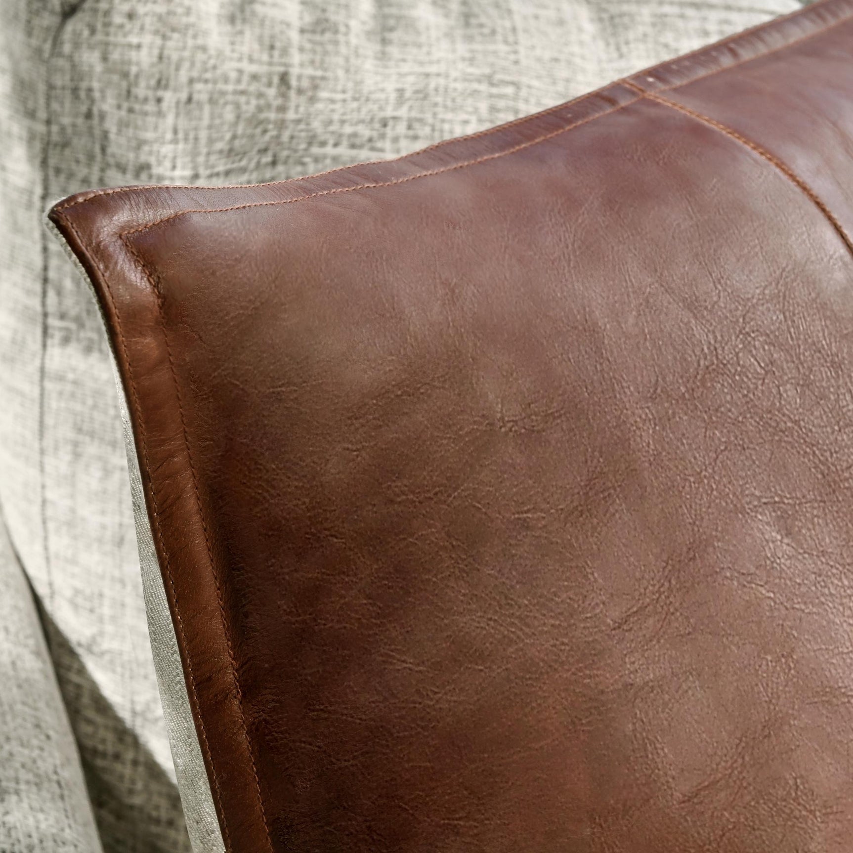 SLD Leather Kona Brown Multiple Sizes Throw Pillow (Set of 2) - Ornate Home