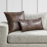 SLD Leather Parsons Cocoa Multiple Sizes Throw Pillow (Set of 2) - Ornate Home