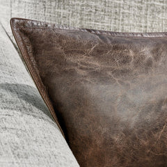 SLD Leather Parsons Cocoa Multiple Sizes Throw Pillow (Set of 2) - Ornate Home