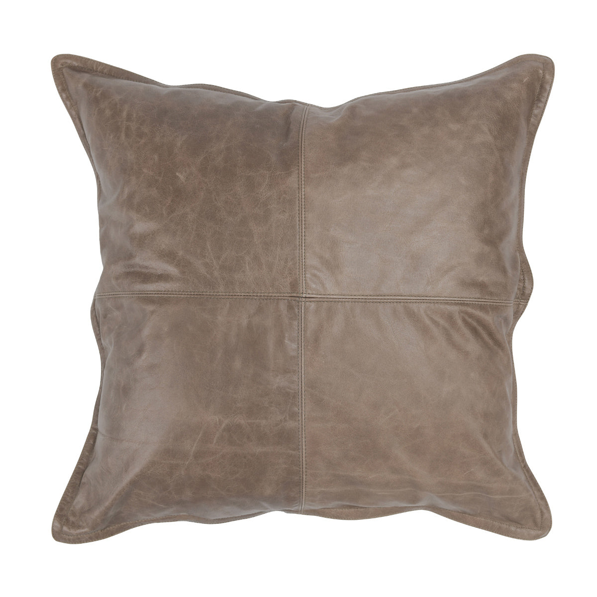 SLD Leather Sandstorm Taupe Multiple Sizes Throw Pillow (Set of 2) - Ornate Home