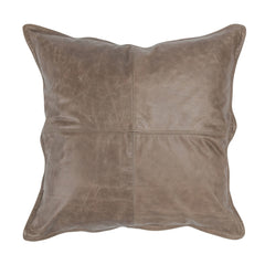 SLD Leather Sandstorm Taupe Multiple Sizes Throw Pillow (Set of 2) - Ornate Home