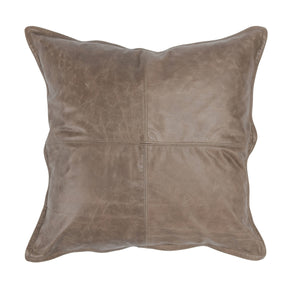 SLD Leather Sandstorm Taupe Multiple Sizes Throw Pillow (Set of 2) - Ornate Home