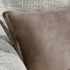 SLD Leather Sandstorm Taupe Multiple Sizes Throw Pillow (Set of 2) - Ornate Home