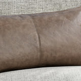 SLD Leather Sandstorm Taupe Multiple Sizes Throw Pillow (Set of 2) - Ornate Home