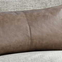 SLD Leather Sandstorm Taupe Multiple Sizes Throw Pillow (Set of 2) - Ornate Home