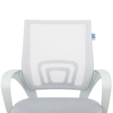 Sealy Jupiter White/Grey Mesh Office Desk Chair