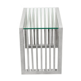SOHO Stainless Steel End Table - Ornate Home