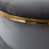 Solstice Grey/Gold Velvet Counter Chair - Ornate Home