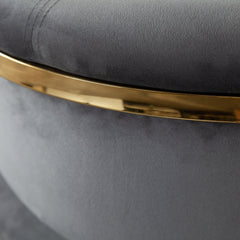 Solstice Grey/Gold Velvet Counter Chair - Ornate Home