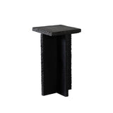Spectre Black Slate Stone End Table - Ornate Home
