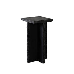 Spectre Black Slate Stone End Table - Ornate Home
