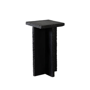 Spectre Black Slate Stone End Table - Ornate Home