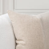 SR Nisha Natural/Ivory 22x22 Throw Pillow (Set of 2) - Ornate Home