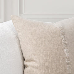 SR Nisha Natural/Ivory 22x22 Throw Pillow (Set of 2) - Ornate Home