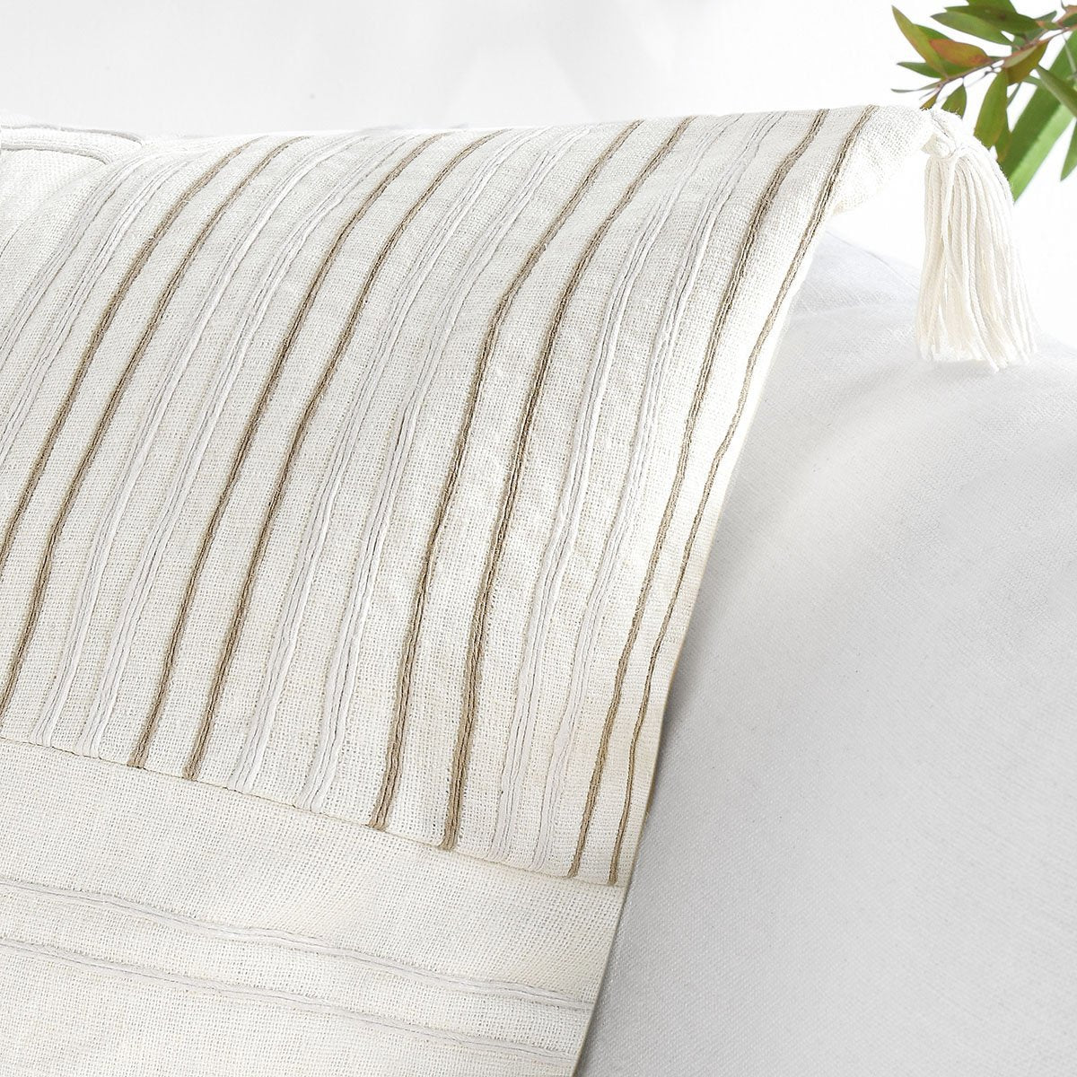 ST Apana Ivory/Natural Multiple Sizes Throw Pillow (Set of 2) - Ornate Home
