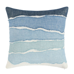 ST Bikram Capri Blue Multi 22x22 Throw Pillow (Set of 2) - Ornate Home