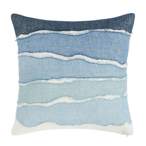 ST Bikram Capri Blue Multi 22x22 Throw Pillow (Set of 2) - Ornate Home