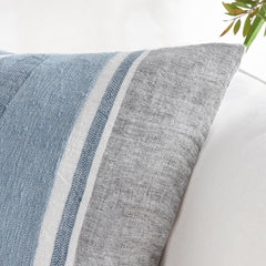ST Lima Capri Blue/Dark Gray Multiple Sizes Throw Pillow (Set of 2) - Ornate Home