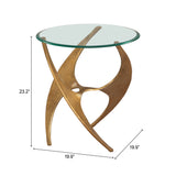 Sabel Gold Side Table - Ornate Home