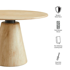 Sabelle Natural 47" Round Wood Dining Table - Ornate Home