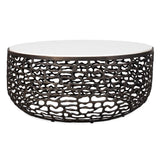 Sabena White Marble Outdoor Coffee Table - Ornate Home
