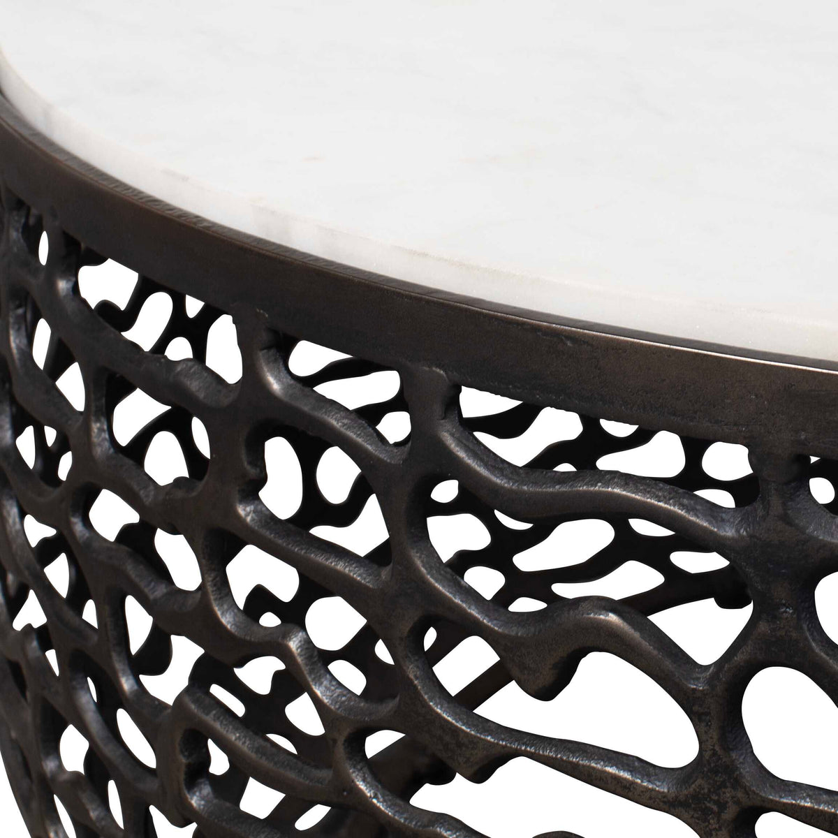Sabena White Marble Outdoor Coffee Table - Ornate Home