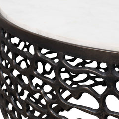 Sabena White Marble Outdoor Coffee Table - Ornate Home