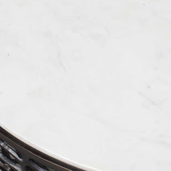 Sabena White Marble Outdoor Coffee Table - Ornate Home