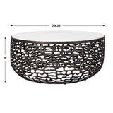 Sabena White Marble Outdoor Coffee Table - Ornate Home