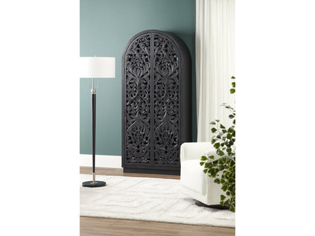 Sable Black Tall-Cabinet - Ornate Home