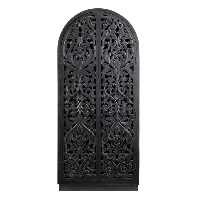 Sable Black Tall-Cabinet - Ornate Home