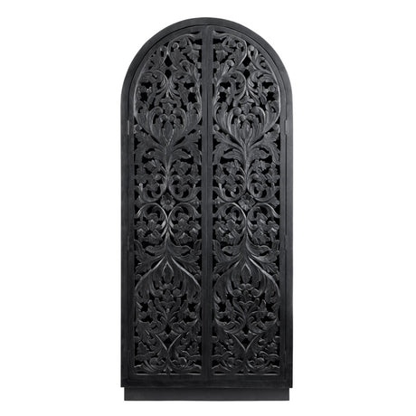 Sable Black Tall-Cabinet - Ornate Home