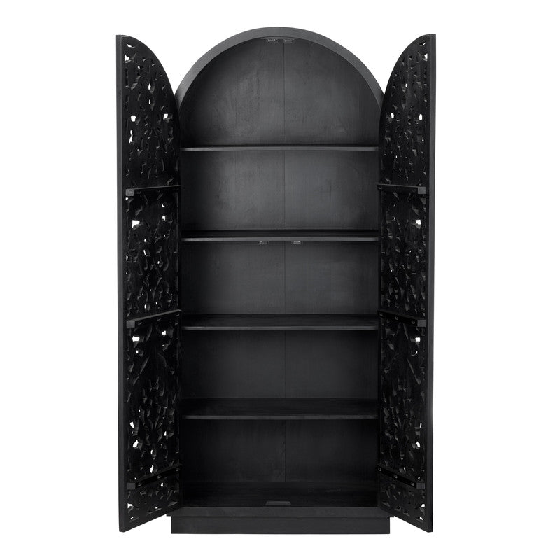 Sable Black Tall-Cabinet - Ornate Home