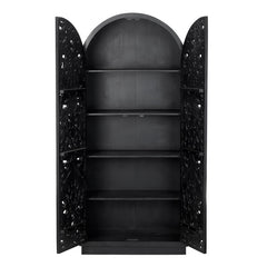 Sable Black Tall-Cabinet - Ornate Home