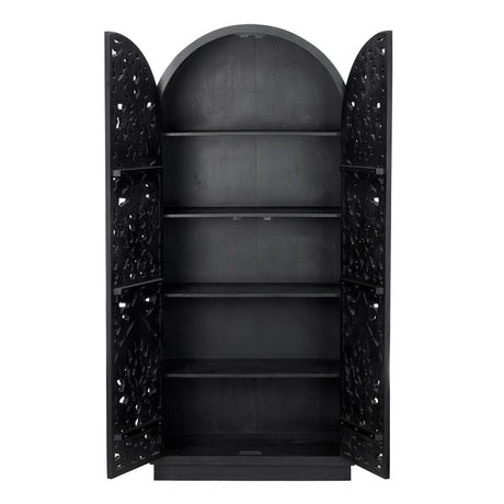 Sable Black Tall-Cabinet - Ornate Home