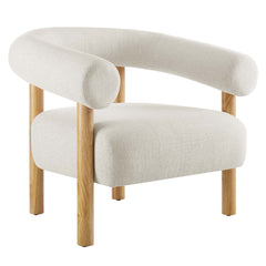 Sable Ivory/Natural Upholstered Fabric Armchair - Ornate Home