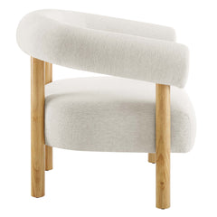 Sable Ivory/Natural Upholstered Fabric Armchair - Ornate Home