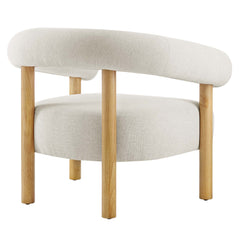 Sable Ivory/Natural Upholstered Fabric Armchair - Ornate Home