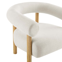 Sable Ivory/Natural Upholstered Fabric Armchair - Ornate Home